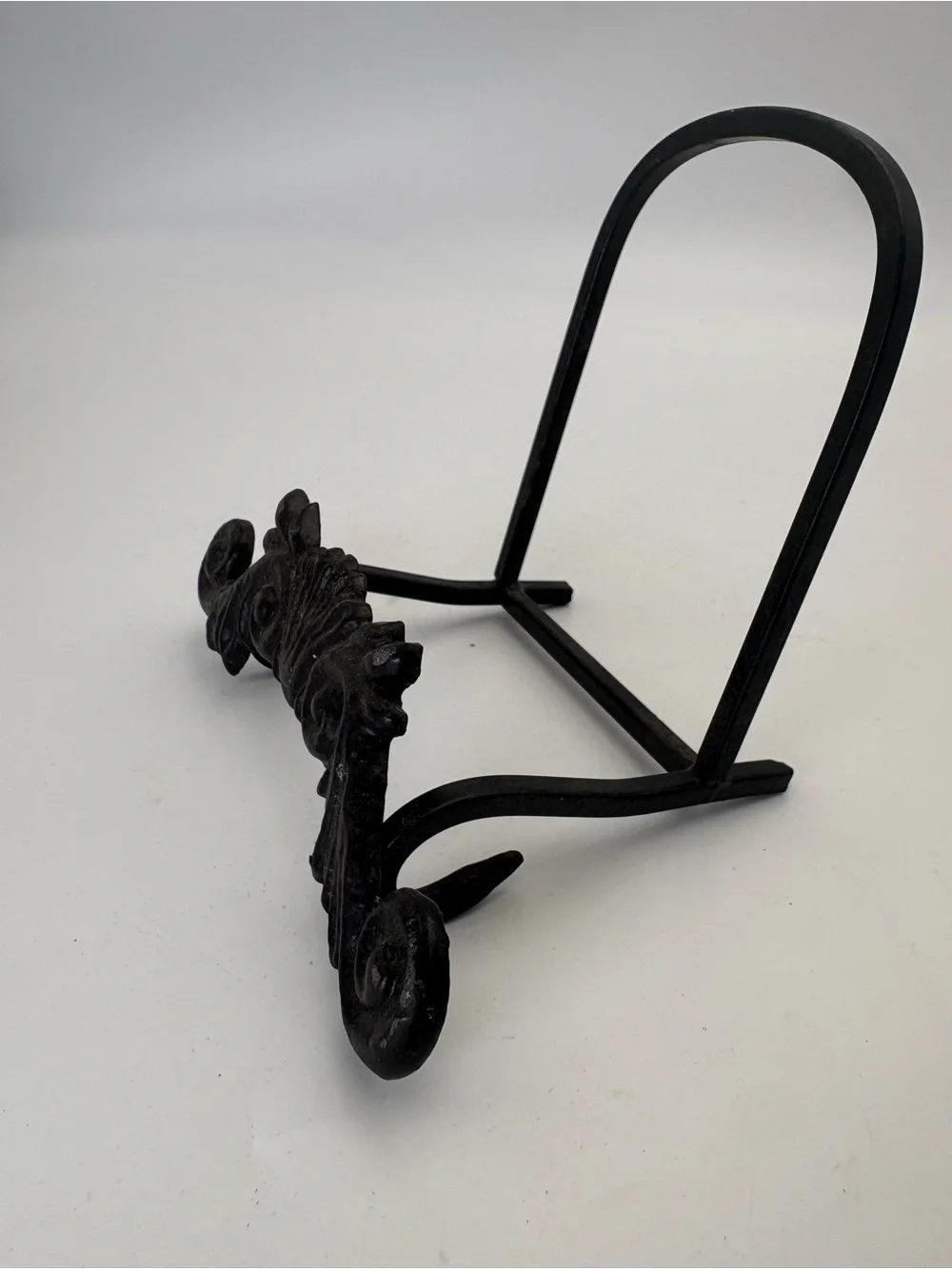 Vintage Decorative Cast Iron Stand or Easel - Black